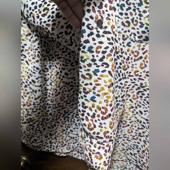 apt 9 leopard print multicolored blouse - Picture 5 of 5